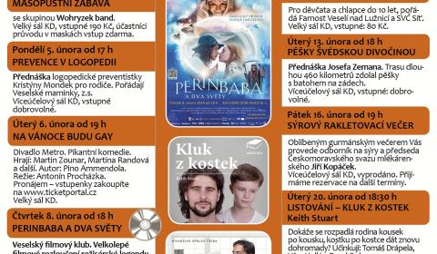 Program KD Veselí n. L. - únor 2024