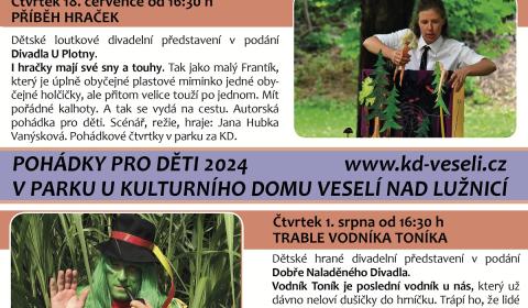 Pohádky v parku za kulturním domem Veselí n. L. 2024